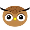 Owl`s face cute simple image