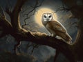 Owl\'s Watch: Silent Guardian of the Moonlit Forest