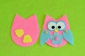 Felt owl ornament step by step how to make. DIY Christmas ornaments for gifts xmas. Holiday workshop ideas for kids