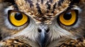 Stunning Close-up Photo Of An Owl Captured With Nikon D850 Royalty Free Stock Photo