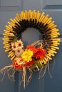 Owl Sunflower Autumn Wreath Royalty Free Stock Photo