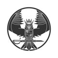 Owl symbol clutching a sword