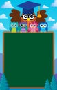 Owl teacher and owlets theme image 7 Royalty Free Stock Photo
