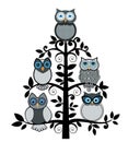 Owl tree Royalty Free Stock Photo