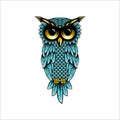 Owl vector design illustration, Owl t-shirt design illustration - Owl logo design inspiration