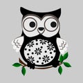 Owl - vector illustration. Icon design. Cute cartoon character