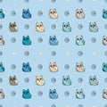 Owl vector seamless pattern