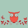 Owl on a vine