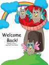 Owl Welcome Back Reunion Royalty Free Stock Photo