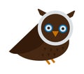 Owl wild bird cartoon vector Royalty Free Stock Photo