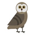 Owl wild bird cartoon vector Royalty Free Stock Photo