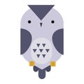 Owl wild bird cartoon vector. Royalty Free Stock Photo