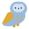 Owl wild bird cartoon vector. Royalty Free Stock Photo