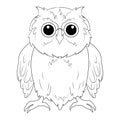 Owl. Wild forest feathered nocturnal bird of prey. Wildlife symbol Royalty Free Stock Photo