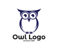 Owl wisdom vector logo design