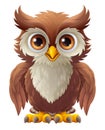 Owl Wise Old Bird Cartoon Royalty Free Stock Photo