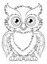 Owl Wise Old Bird Cartoon Royalty Free Stock Photo