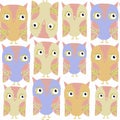 Owls abstract nature seamless pattern. It is located in swatch m