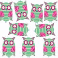 Owls abstract vector nature fauna seamless pattern. It is locate