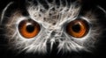 Owls Portrait. owl eyes - abstract painting, fractal Royalty Free Stock Photo