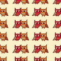 Owls seamless pattern