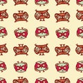 Owls seamless pattern 2