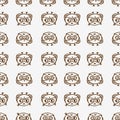 Owls seamless pattern 1