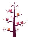 Owls tree Royalty Free Stock Photo