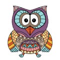 Owls Vector, Owls, coloring book for adult, Illustration Doodle Vector