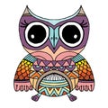 Owls Vector, Owls, coloring book for adult, Illustration Doodle Vector