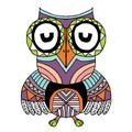 Owls Vector, Owls, coloring book for adult, Illustration Doodle Vector