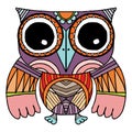 Owls Vector, Owls, coloring book for adult, Illustration Doodle Vector