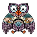 Owls Vector, Owls, coloring book for adult, Illustration Doodle Vector