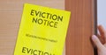 Owner of apartment receives warning sign of nonpayment
