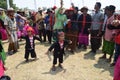 Dancing accompanied the traditional arts event of Sapi Sono festival Royalty Free Stock Photo