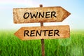 Owner and Renter signs.