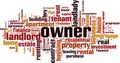 Owner word cloud Royalty Free Stock Photo