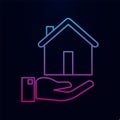 Ownership insurance. Real estate nolan icon. Simple thin line, outline vector of real estate icons for ui and ux, website or