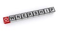 Ownership word block Royalty Free Stock Photo