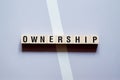 Ownership word concept on cubes