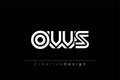 OWS Creative Unique Modern Letter Logo Design. Elegant Monogram Logo Design with Decorative Elements and Typography Royalty Free Stock Photo