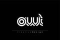 OWT Creative Unique Modern Letter Logo Design. Elegant Monogram Logo Design with Decorative Elements and Typography Royalty Free Stock Photo