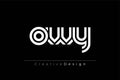OWY Creative Unique Modern Letter Logo Design. Elegant Monogram Logo Design with Decorative Elements and Typography Royalty Free Stock Photo