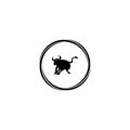 Ox silhouette isolated bulls icons. Vector illustration of a bull. graphic