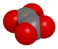 Oxalate anion, chemical structure. Oxalate salts can form kidney stones. 3D rendering. Atoms are represented as spheres with.