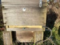 Oxalic Acid treatment in a beehive. Seasonal Beekeeping treatment against the varroa mite.