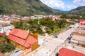 Aerial view of Oxapampa city in Peru