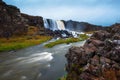 Oxarafoss waterfall in Iceland Royalty Free Stock Photo