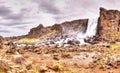 Oxarafoss waterfall, Thingvellir national park, Iceland
