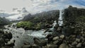 Oxararfoss waterfall in Iceland Royalty Free Stock Photo